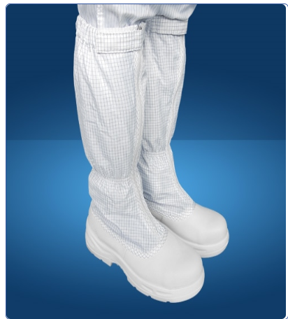 Giày phòng sạch chống tĩnh điện mũi sắt, đế sắt cao cổ